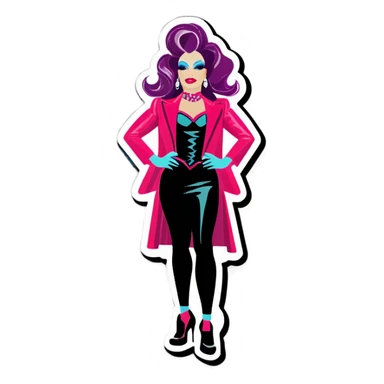 drag queen that is fracking oil sticker