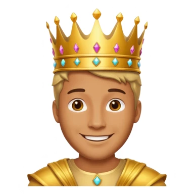 Un hombre persona enamorado y con una corana sticker