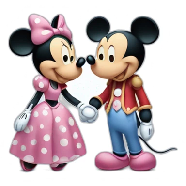 Mickey Mouse Holding Hands with Minnie Mouse sticker