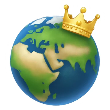 Earth with crown sticker