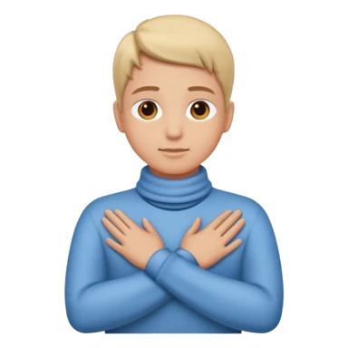 person have hands across neck sticker