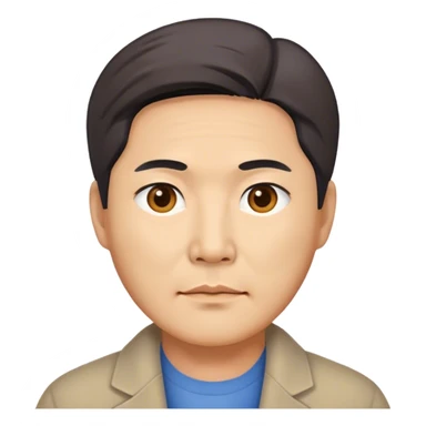 photorealistic korean worker middle age man sticker