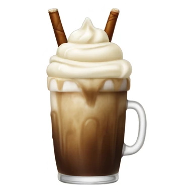 Root beer float with vanilla ice cream on top  sticker