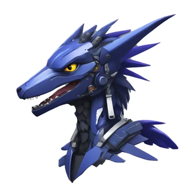 Edgy Anthro Futuristic Mechanical Sergal-raptor-nargacuga-vernid-sona sticker