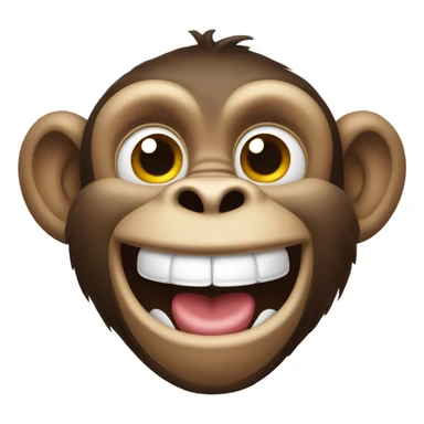 Monkey with a big grin sticker