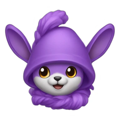 muchos conejos violetas sticker