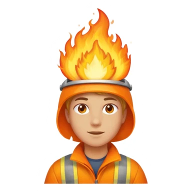 🙂🔥 cobine the two put the fire on topp of the head nothing more nothing less, stop with the ai sticker