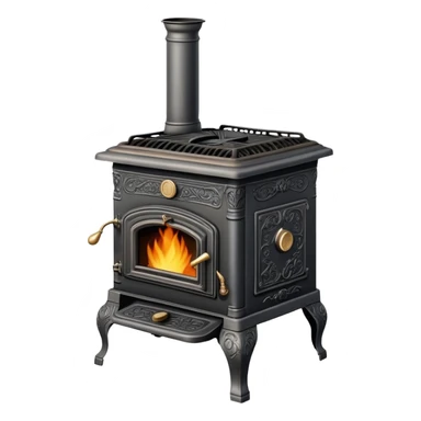 una stufa a carbone del '900 sticker