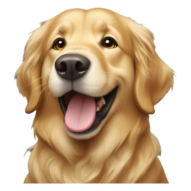 a golden retriever’s wearing crocs biting the air  sticker
