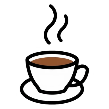 cup of coffee with steam sticker