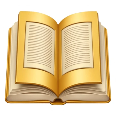 open book with completely empty, golden pages sticker
