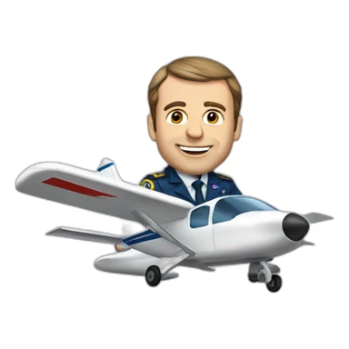 Macron en pilote d'avion  sticker