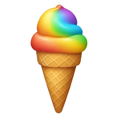 ice cream in rainbow colors sticker