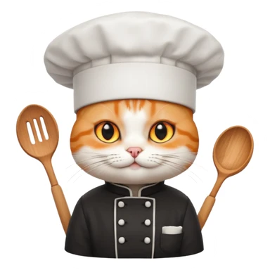 a cat is cooking sticker