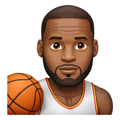 LeBron James playing basketball sticker