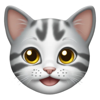 happy kitten face sticker
