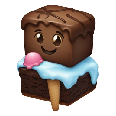 Brownies and ice cream  sticker