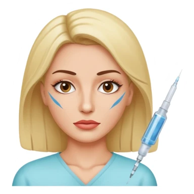  botox injection in the face sticker