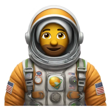farmer emoji as an astronaut sticker
