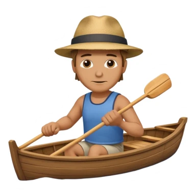 man rowing boat in Water Sports sticker