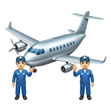 Aviation technicians are greeted by a plane sticker