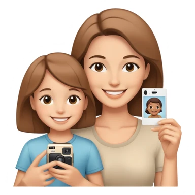polaroid of mom and kid sticker