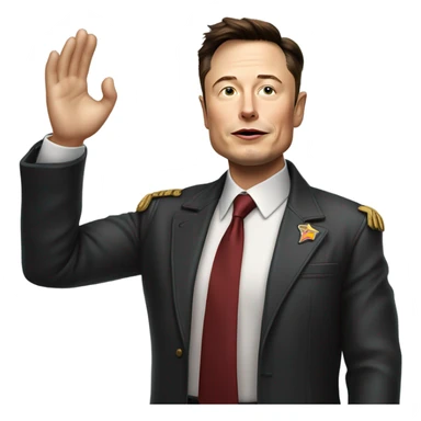 Elon musk doing a salute  sticker