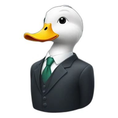 A duck outside as prime minister sticker