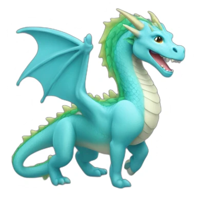 Dragon sur une licorne sticker