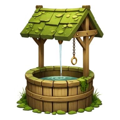 Wishing well sticker