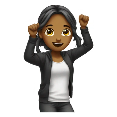 Girl emoji making dab sticker