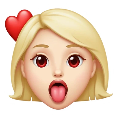 heart eyes with tounge out sticker