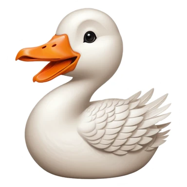 a goose with a hand sign of a peace sign sticker
