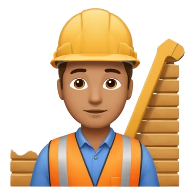 man working in construction sticker