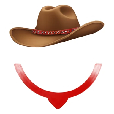 Mix two emoji : cowbow and access forbidden emo sticker