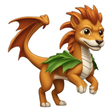 apache cheveux roux nattés avec une cape verte portant un bébé dragon blanc sticker