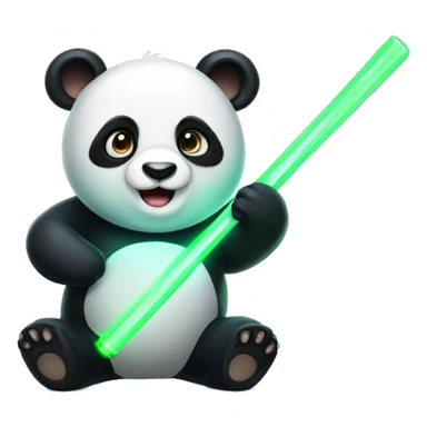 Panda with lightstick sticker