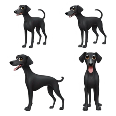 black dog galgo sticker