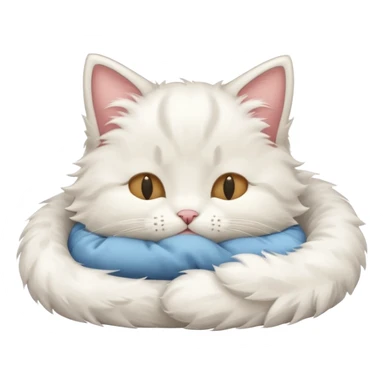 a fluffy kitten sleeping sticker