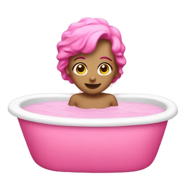 Pink bathing  sticker