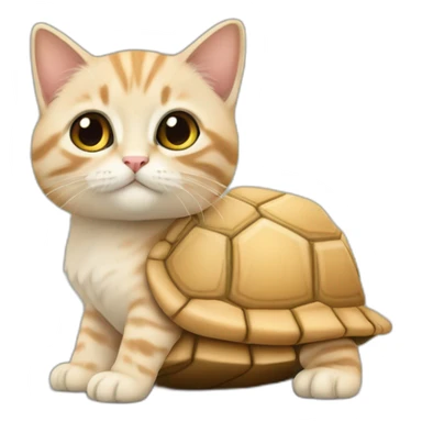 Chaton sur tortue sticker