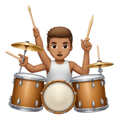 Drummer dodging a bullet sticker