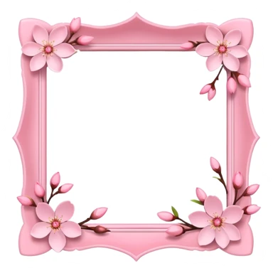 pink photo frame of a blossom sticker