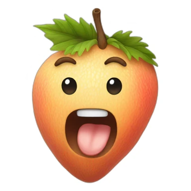 flesh-colored hairy fruit sticker