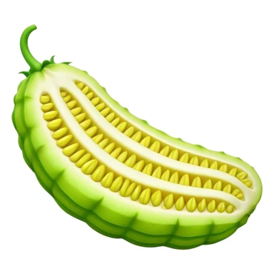 A long strip of bitter melon sticker