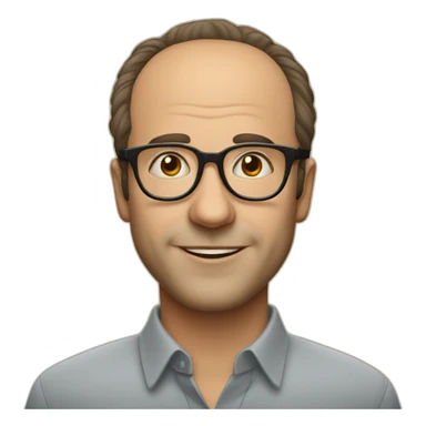 A man in glasses with receding hairline who loves theater sticker