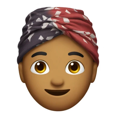 Emoji with bandana on head sticker
