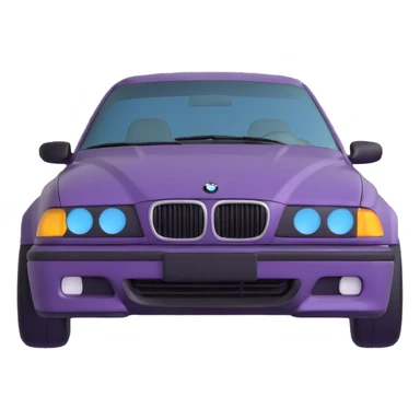 BMW E36 car with a mustache sticker