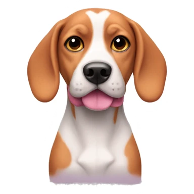 Pink dog beagle sticker