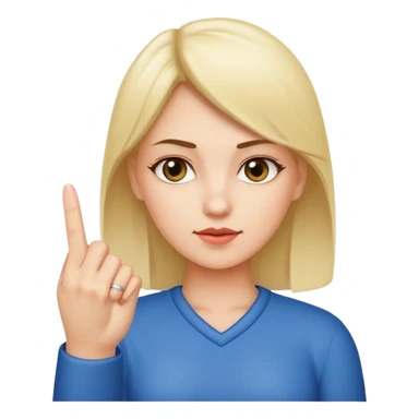 girl doing middle finger sticker